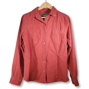 Woolrich Flannel Button Down Ruby Heather Size Large